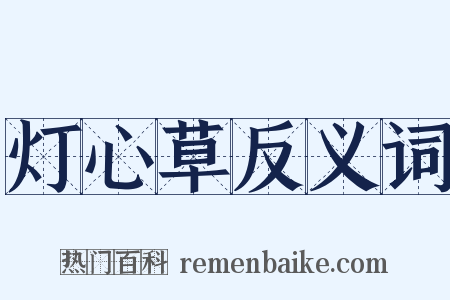 灯心草反义词是什么意思的图片